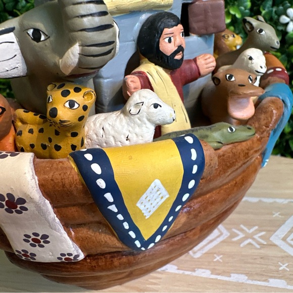 Folk art Clay Pottery NOAH'S ARK Hand-made in Peru childs playroom wild animals - Picture 6 of 10